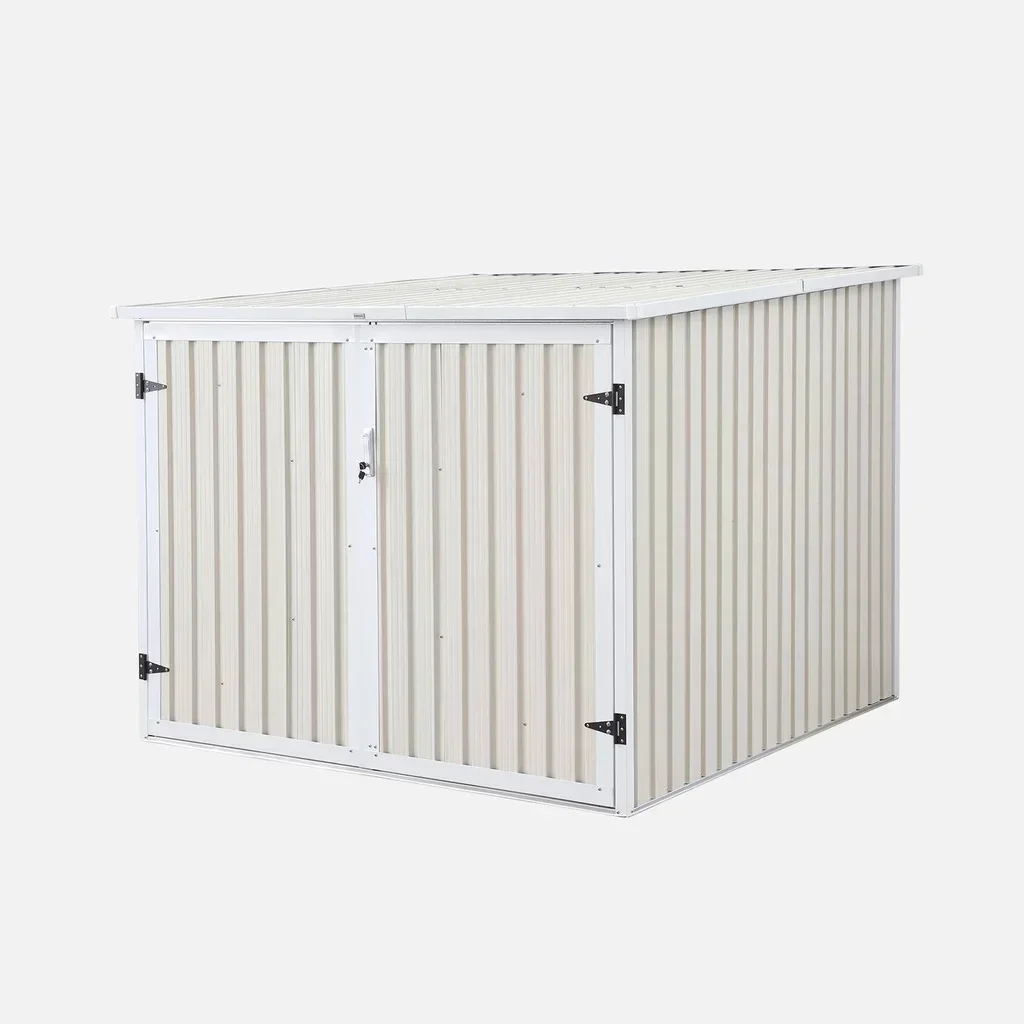 Abri vélo métallique galvanisé 4 vélos fixation sol