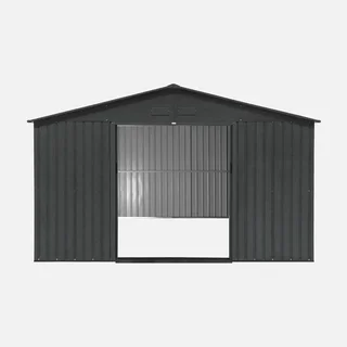 Abri de jardin métal 12,99 m² avec kit ancrage - Grand rangement extérieur