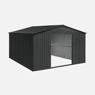 Abri de jardin métal 12,99 m² avec kit ancrage - Grand rangement extérieur