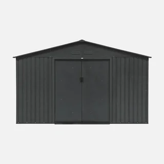 Abri de jardin métal 12,99 m² avec kit ancrage - Grand rangement extérieur