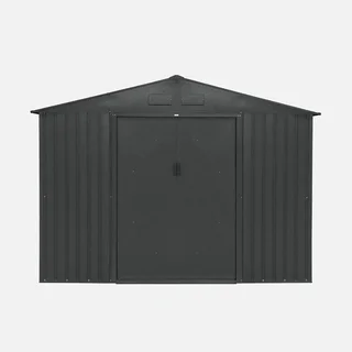 Abri de jardin métal 7,06 m² anthracite avec kit ancrage inclus