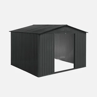 Abri de jardin métal 7,06 m² anthracite avec kit ancrage inclus