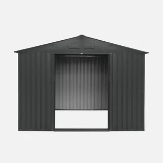 Abri de jardin métal 7,06 m² anthracite avec kit ancrage inclus