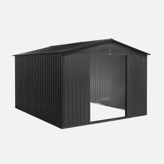 Metall-Gartenhaus 8,95 m² anthrazit mit Anker-Set inklusive