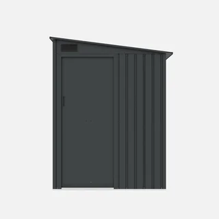 Abri jardin acier galvanisé 2,91m² porte coulissante anthracite