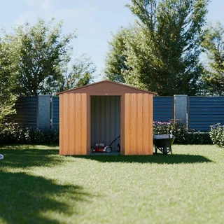 Abri de jardin métal 2,71 m² anthracite avec kit d'ancrage inclus