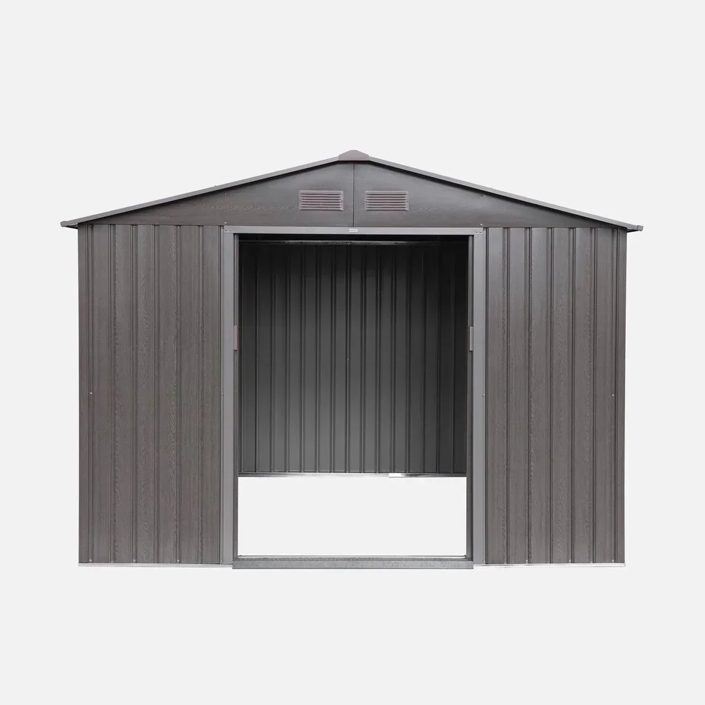 Abri de jardin métal 5,29 m² anthracite avec kit ancrage inclus