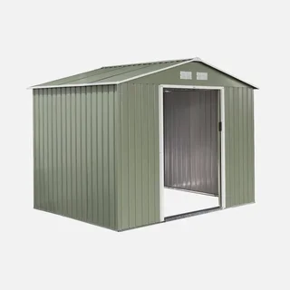 Abri de jardin métal 5,29 m² anthracite avec kit ancrage