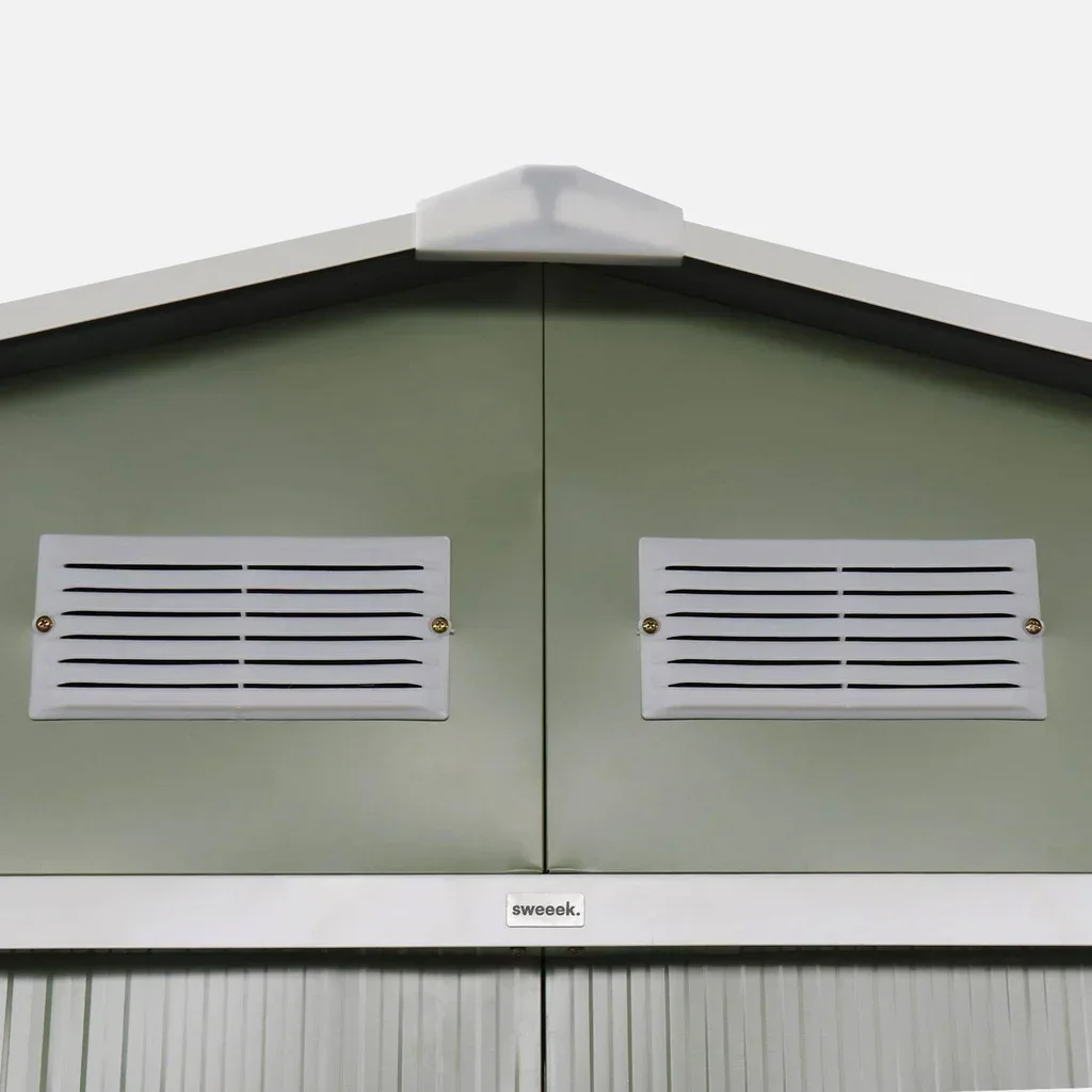 Abri de jardin métal 5,29 m² anthracite avec kit ancrage