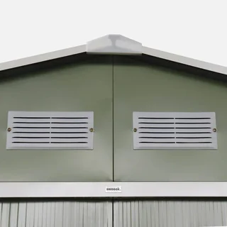 Abri de jardin métal 5,29 m² anthracite avec kit ancrage