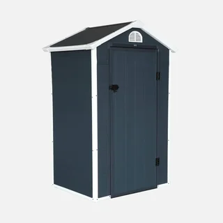 Casetta da giardino plastica alluminio 1,39 m² antracite ripostiglio attrezzi esterno