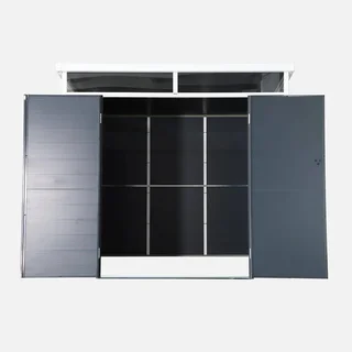 Abri de jardin plastique aluminium 4,55m² avec aération et fenêtre