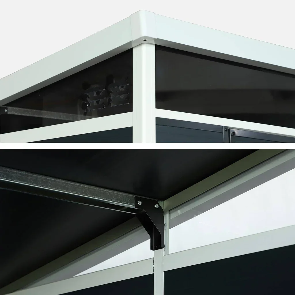 Abri de jardin plastique aluminium 4,55m² avec aération et fenêtre