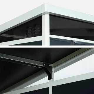 Abri de jardin plastique aluminium 4,55m² avec aération et fenêtre