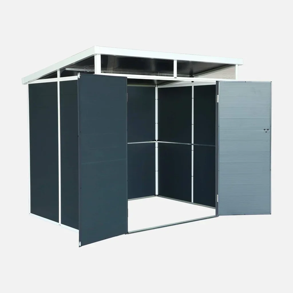 Abri de jardin plastique aluminium 4,55m² avec aération et fenêtre