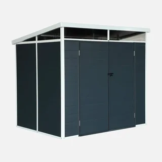 Abri de jardin plastique aluminium 4,55m² avec aération et fenêtre