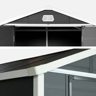 Abri de jardin PVC aluminium 3,65 m² Weppes rangement outils