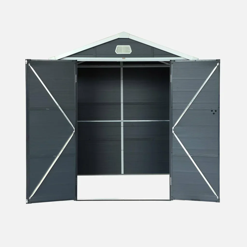 Abri de jardin PVC aluminium 3,65 m² Weppes rangement outils