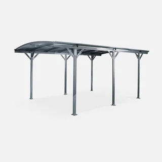 Carport aluminium 15m² toit polycarbonate transparent anti-UV Le Mans