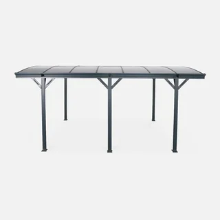 Carport aluminium 15m² toit polycarbonate transparent anti-UV Le Mans