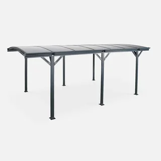 Carport aluminium 15m² toit polycarbonate transparent anti-UV Le Mans