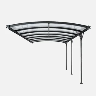 Extension carport aluminium 15m² toit polycarbonate Le Mans