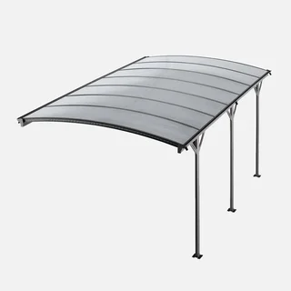 Extension carport aluminium 15m² toit polycarbonate Le Mans