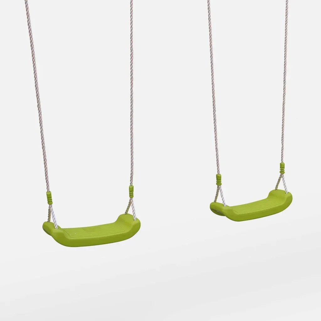 Portique bois Mistral avec balançoire et échelle de corde pour enfants 3-12 ans