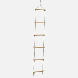 Portique bois Mistral avec balançoire et échelle de corde pour enfants 3-12 ans