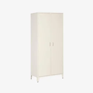 Armoire industrielle métal 2 portes 4 étagères penderie Soho