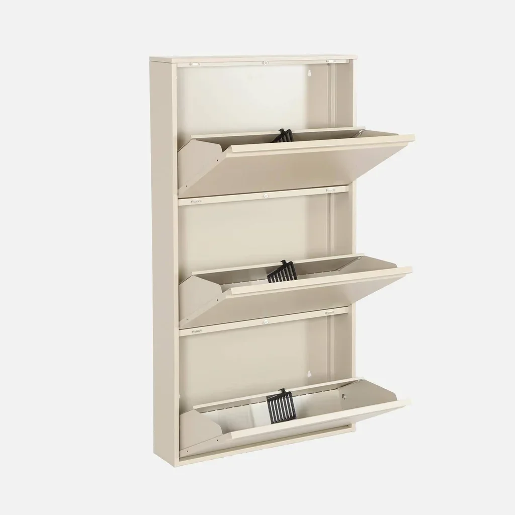 Armoire à chaussures métal industriel 3 portes Kentucky 9 paires