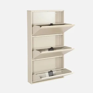 Armoire à chaussures métal industriel 3 portes Kentucky 9 paires