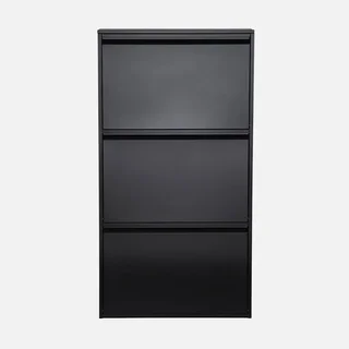 Armoire à chaussures métal style industriel 3 portes abattantes Kentucky