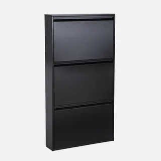 Armoire à chaussures métal style industriel 3 portes abattantes Kentucky