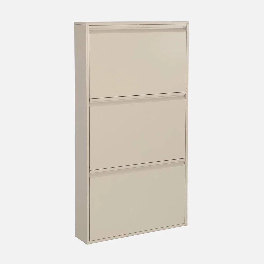 Armoire à chaussures métal industriel 3 portes Kentucky 9 paires