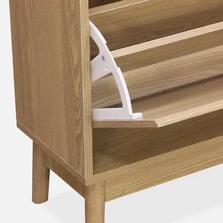 Armoire à chaussures nordique bois 3 portes abattantes style scandinave Dune