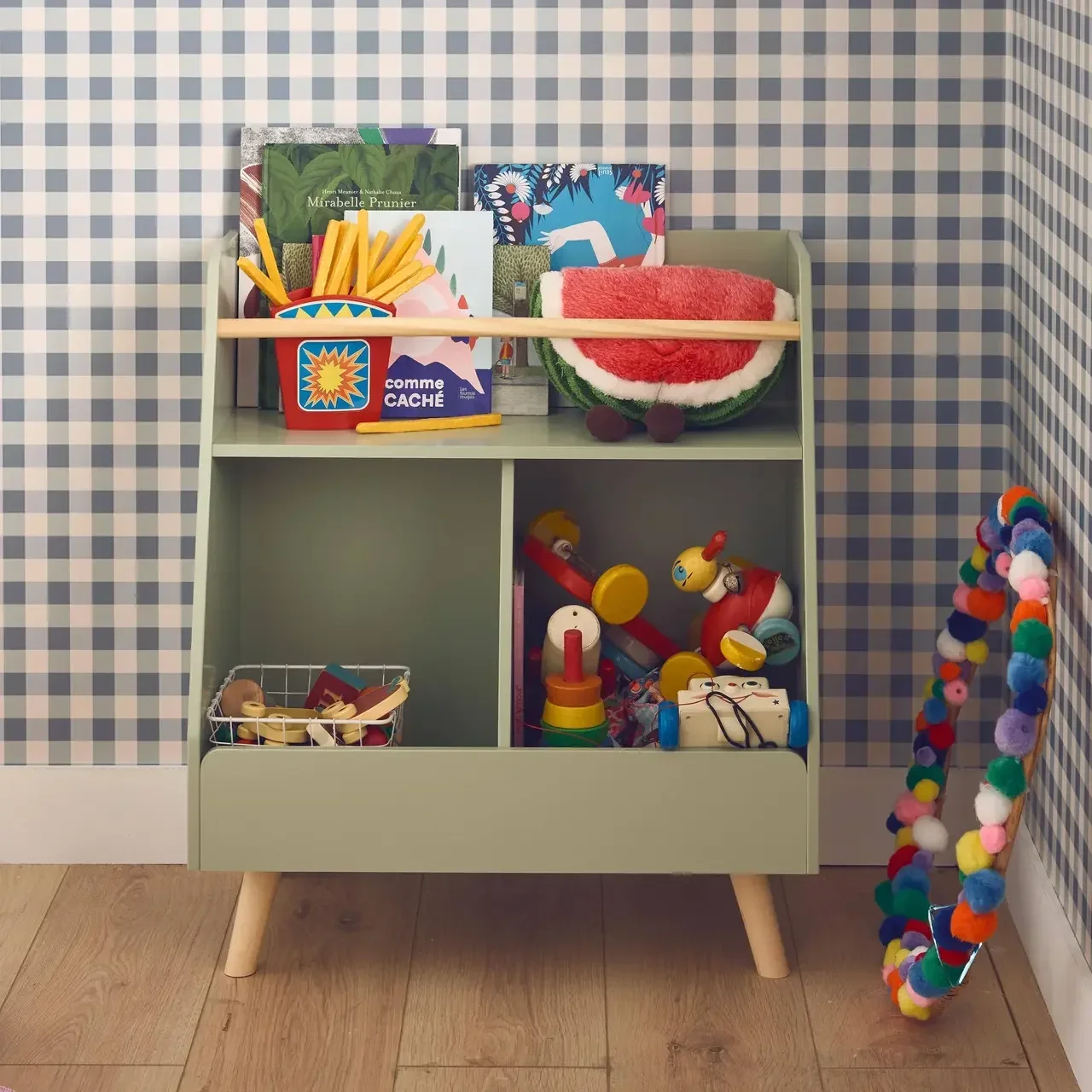 Armoire enfant Tobias 2 casiers rangement bois