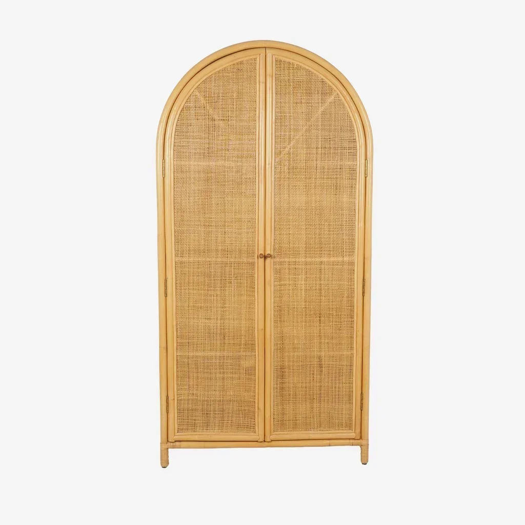 Armoire enfant bohème rotin naturel cannage vintage Arlo