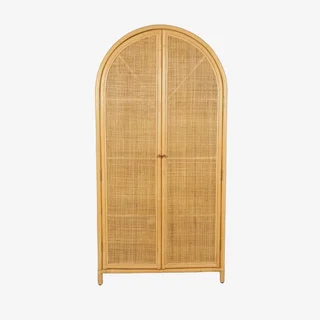 Armoire enfant bohème rotin naturel cannage vintage Arlo