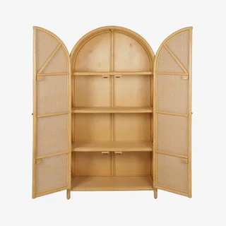Armoire enfant bohème rotin naturel cannage vintage Arlo
