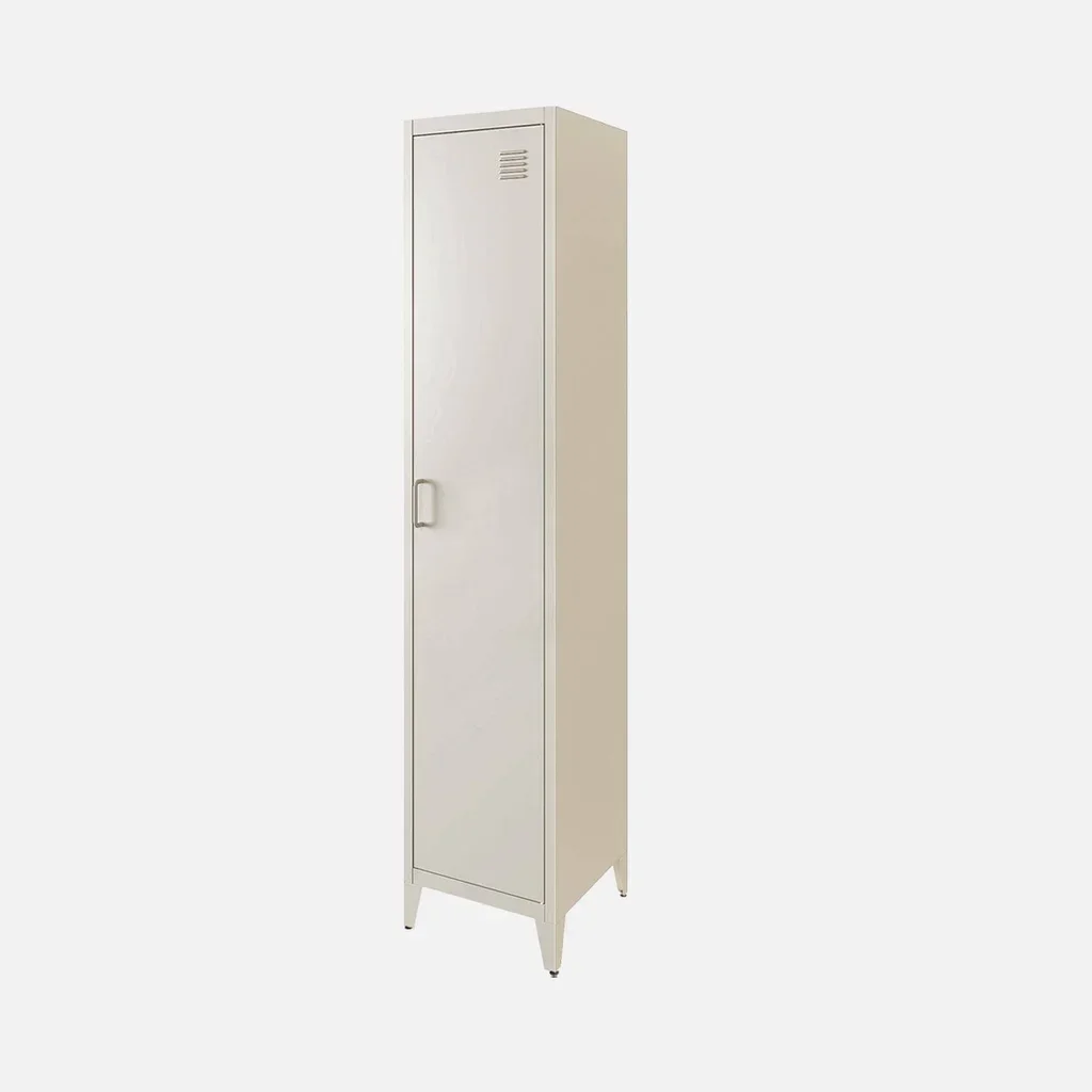 Armoire métallique industrielle 4 compartiments bleu-gris Soho