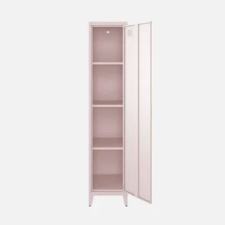 Armoire métallique industrielle bleu-gris 4 compartiments chambre Soho