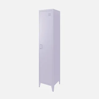Armoire métallique industrielle bleu-gris 4 compartiments chambre Soho