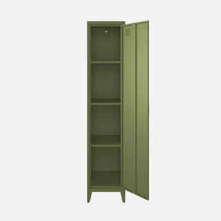 Armoire métallique industrielle 4 compartiments bleu-gris Soho