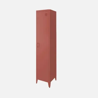 Armoire métallique industrielle 4 compartiments bleu-gris chambre
