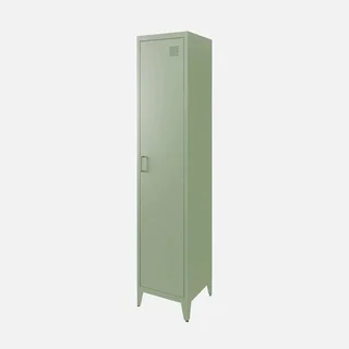 Armoire métallique industrielle 4 compartiments bleu-gris chambre
