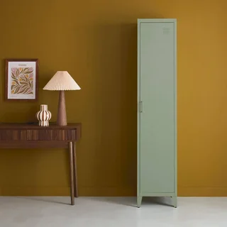 Armoire métallique industrielle 4 compartiments bleu-gris chambre