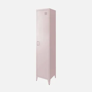 Armoire métallique industrielle bleu-gris 4 compartiments chambre Soho