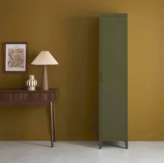 Armoire métallique industrielle 4 compartiments bleu-gris Soho