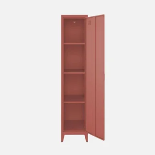Armoire métallique industrielle 4 compartiments bleu-gris chambre